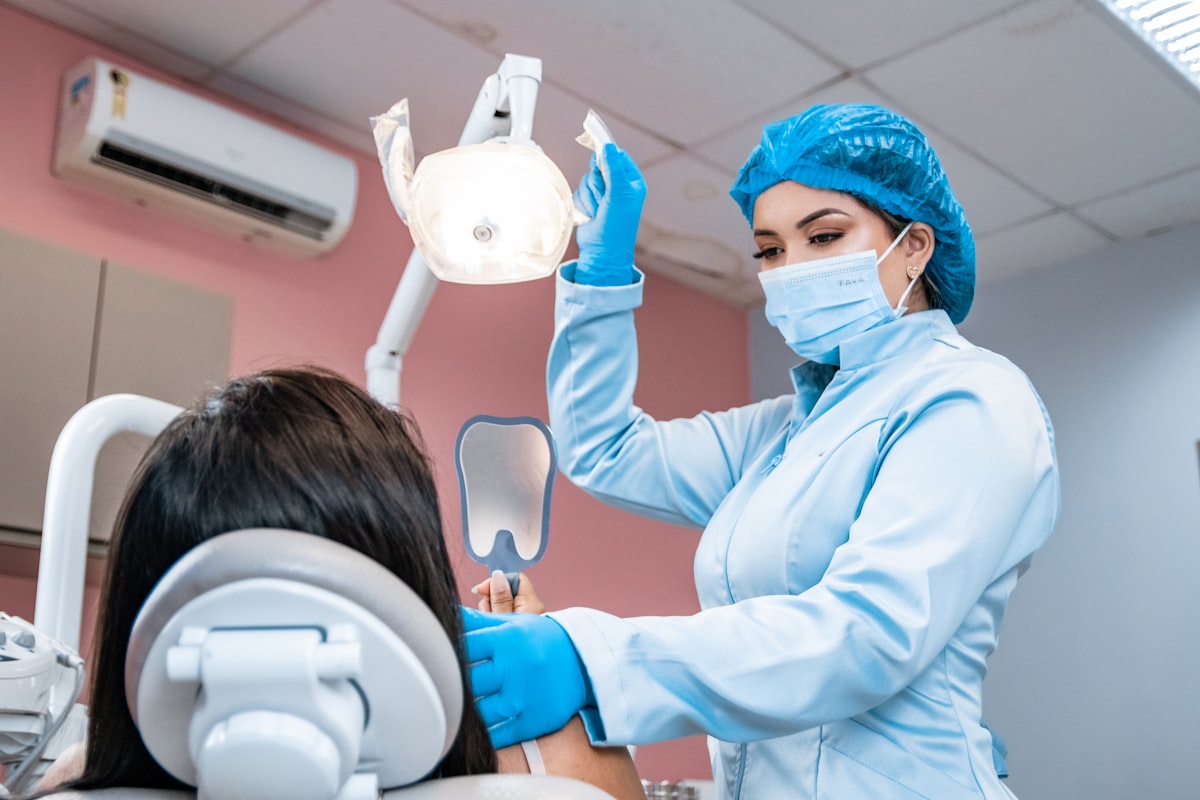 Dr. Ramanna consulting with a patient at her Portland orofacial pain practice